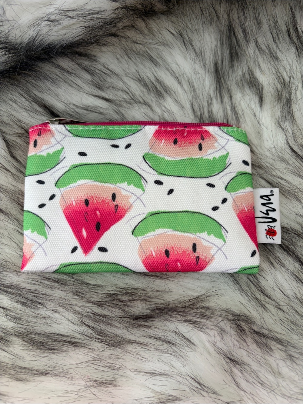 Vera Neumann Clinique watermelon ladybug zipper pouch